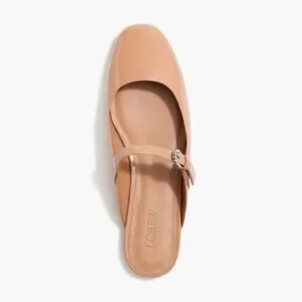 J.CREW Size 9 Mary Jane Mules in Patent Nude $118 CA763
